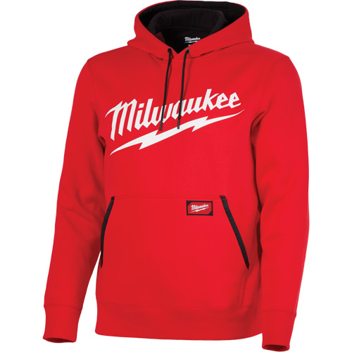 Midweight Pullover Hoodie with Milwaukee&reg; Logo, Men's, Small, Red Mukwa Safety Services