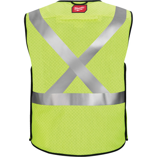 Gilet de s&eacute;curit&eacute; &agrave; maille d&eacute;tachable, Noir/Jaune lime haute visibilit&eacute;, Moyen/Petit Mukwa Safety Services