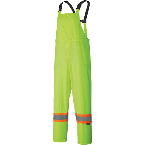 5599 Lightweight Waterproof Rain Suit, Polyester/PVC, X-Small, High Visibility Lime-Yellow Mukwa Safety Services