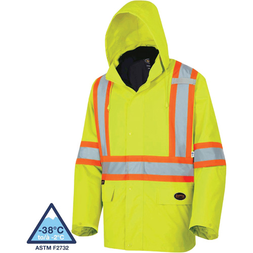 5633 The Rock 3-in-1 Parka, High Visibility Lime-Yellow, X-Small Mukwa Safety Services