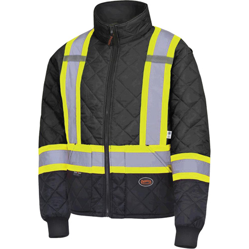 5017 Quilted Freezer Jacket, Polyester, Black, X-Small Mukwa Safety Services