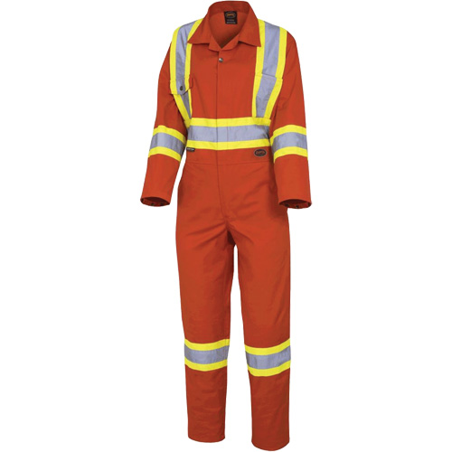 5514W Women's Safety Coveralls, X-Small, High Visibility Orange Mukwa Safety Services