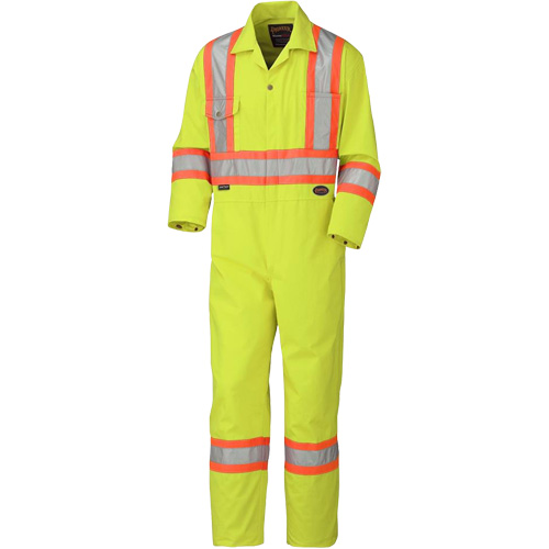 5512 Coveralls, 36, High Visibility Lime-Yellow Mukwa Safety Services