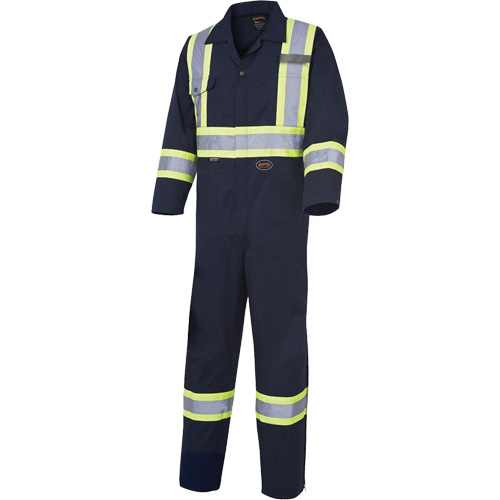 516 Coveralls, 36, Navy Blue Mukwa Safety Services