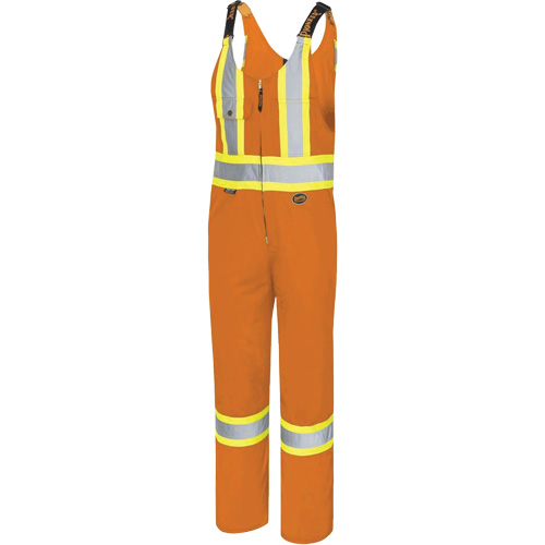 6617T Overalls, Polyester, 40, High Visibility Orange Mukwa Safety Services