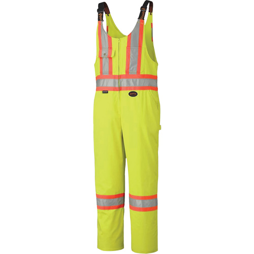 6616 Overalls, Poly-Cotton, 36, High Visibility Lime-Yellow Mukwa Safety Services