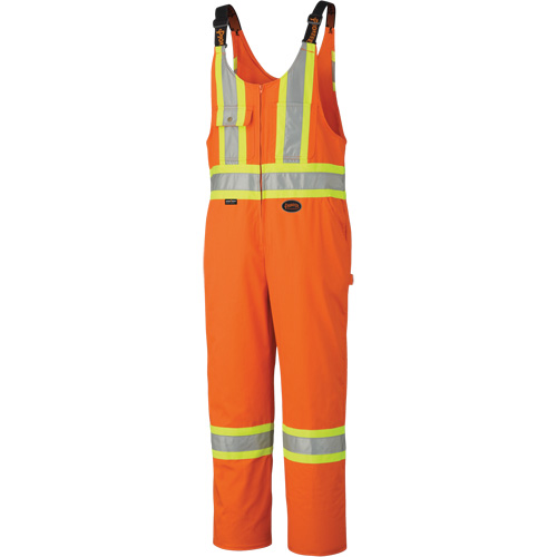 6617Z Safety Overalls with Leg Zippers, Poly-Cotton, 36, High Visibility Orange Mukwa Safety Services