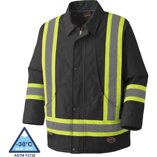 5535BKA Quilted Duck Parka, Black, X-Small Mukwa Safety Services