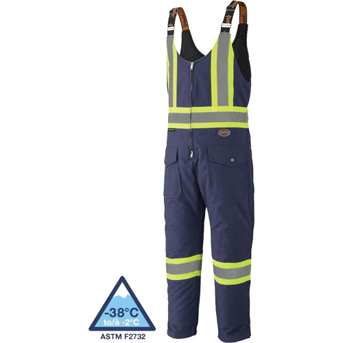 5536 Quilted Duck Overalls, Cotton, Small, Navy Blue Mukwa Safety Services