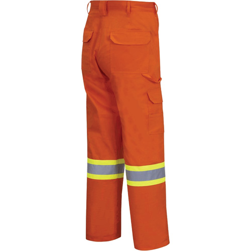 4462 Bright Safety Cargo Pants with Startech&reg; Tape, Cotton, 32, High Visibility Orange Mukwa Safety Services