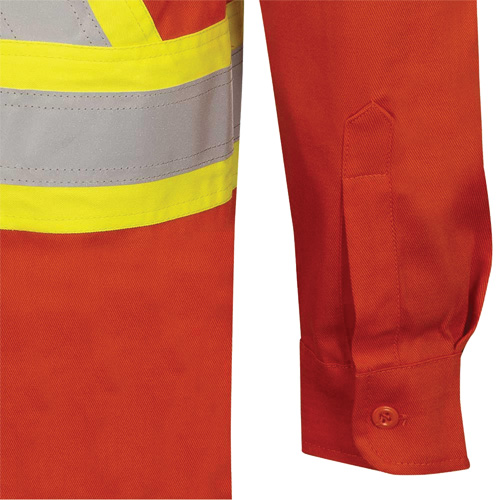 7743 Chemise de s&eacute;curit&eacute; ignifug&eacute;e FR-Tech, Petit, Orange haute visibilit&eacute; Mukwa Safety Services