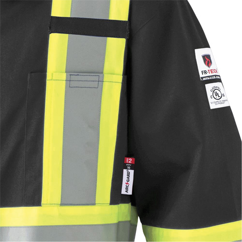 7702BKT Combinaison FR-Tech contre les arcs, Taille 40 (grand taille), Noir, 10 cal/cm² Mukwa Safety Services