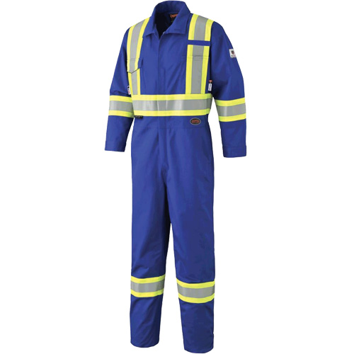 7706 Combinaison ignifuge FR-Tech avec fermetures &agrave; glissi&egrave;re aux jambes, Taille 36, Bleu royal, 9,7 cal/cm² Mukwa Safety Services