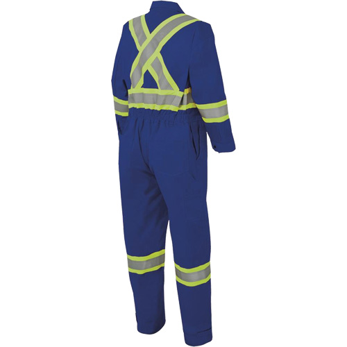 7706 Combinaison ignifuge FR-Tech avec fermetures &agrave; glissi&egrave;re aux jambes, Taille 36, Bleu royal, 9,7 cal/cm² Mukwa Safety Services