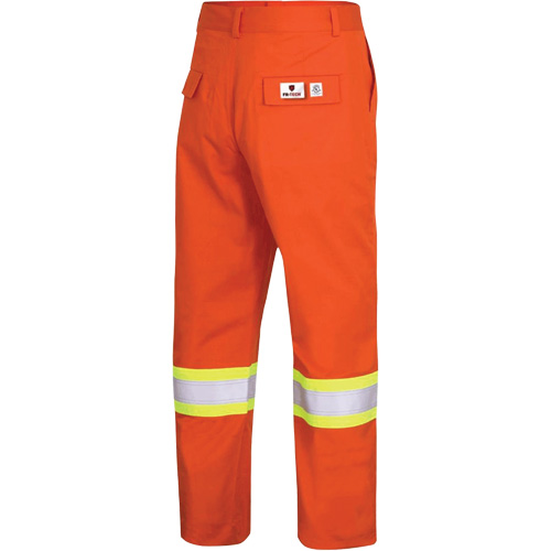 7763 Pantalon de s&eacute;curit&eacute; haute visibilit&eacute; r&eacute;sistant aux arcs &eacute;lectriques FR-Tech 88/12, 38, x 30, Orange haute visibilit&eacute;, 9,7 cal/cm² Mukwa Safety Services