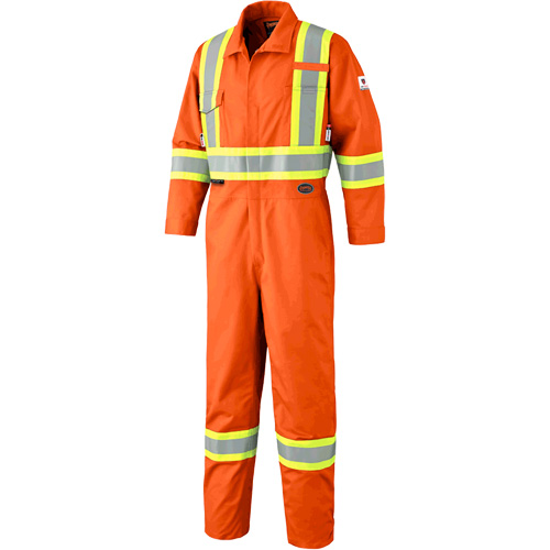 7705T Combinaison ignifuge FR-Tech avec fermetures &agrave; glissi&egrave;re aux jambes, Taille 40 (grand taille), Orange haute visibilit&eacute;, 9,7 cal/cm² Mukwa Safety Services