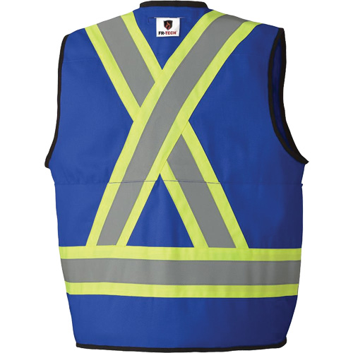 7733 FR-Tech&reg; Flame-Resistant Arc Surveyor's Vest, Small, Royal Blue, 9.7 cal/cm² Mukwa Safety Services