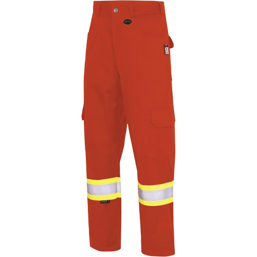 7765 Pantalon cargo de s&eacute;curit&eacute; haute visibilit&eacute; r&eacute;sistant aux arcs &eacute;lectriques FR-Tech 88/12, 30, x 32, Orange haute visibilit&eacute;, 10 cal/cm² Mukwa Safety Services