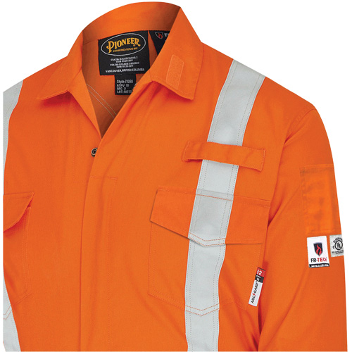 7702BB Combinaison de s&eacute;curit&eacute; FR-Tech 2 tons, Taille 36, Bleu marin/Orange, 10 cal/cm² Mukwa Safety Services