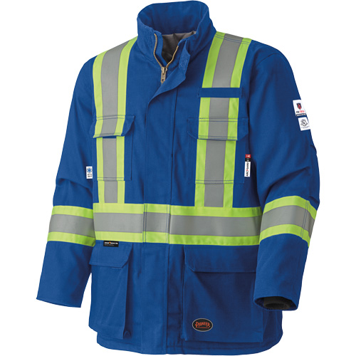 5523 Manteau de s&eacute;curit&eacute; ignifuge, Petit, Bleu royal, 58 cal/cm² Mukwa Safety Services
