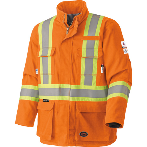 5533 Manteau de s&eacute;curit&eacute; ignifuge, Petit, Orange haute visibilit&eacute;, 58 cal/cm² Mukwa Safety Services