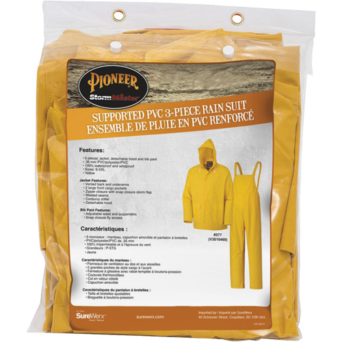 577 V&ecirc;tements imperm&eacute;ables 3 morceaux, Polyester/PVC, 6T-Grand, Jaune Mukwa Safety Services