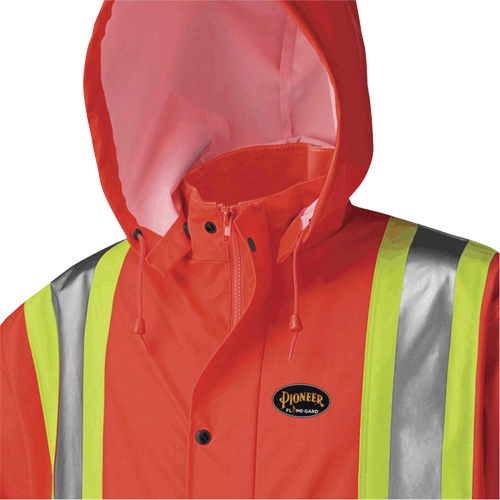 5896 Manteau long imperm&eacute;able et ignifuge, Petit, Orange haute visibilit&eacute; Mukwa Safety Services