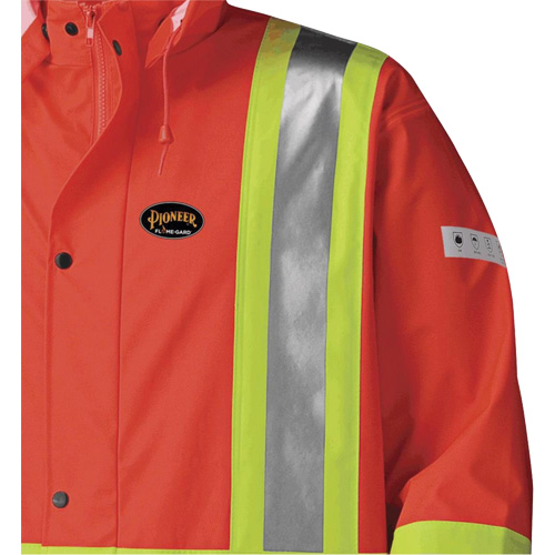 5896 Manteau long imperm&eacute;able et ignifuge, Petit, Orange haute visibilit&eacute; Mukwa Safety Services