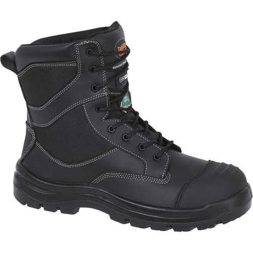 1050 Black Composite Safety Work Boots, Leather, Size 14, Impermeable Mukwa Safety Services