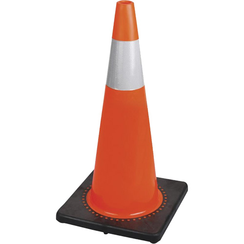 183N Premium Flexible Safety Cone, 28", Orange, 4" Reflective Collar(s) Mukwa Safety Services