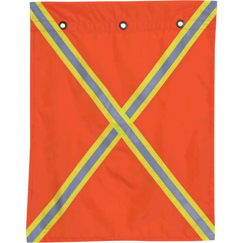 353 Flag with Reflective Tape, Polyester Mukwa Safety Services