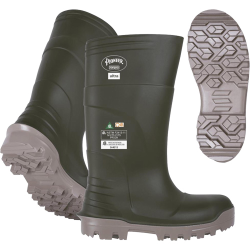 B105FUL.GR Pioneer Ultra Boots, Polyurethane, Steel/Composite Toe, Size 6, Puncture Resistant Sole Mukwa Safety Services