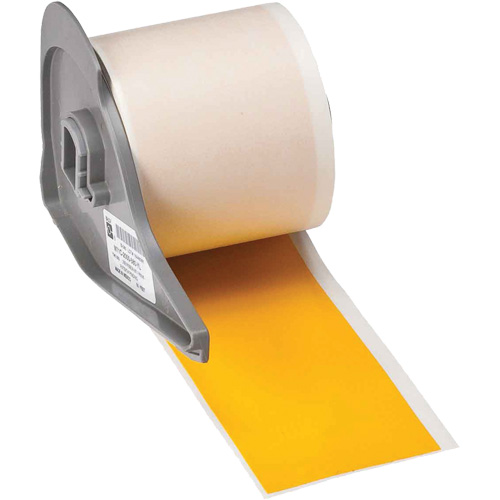 All-Weather Permanent Adhesive Label Tape, Vinyl, Yellow, 2" Width Mukwa Safety Services