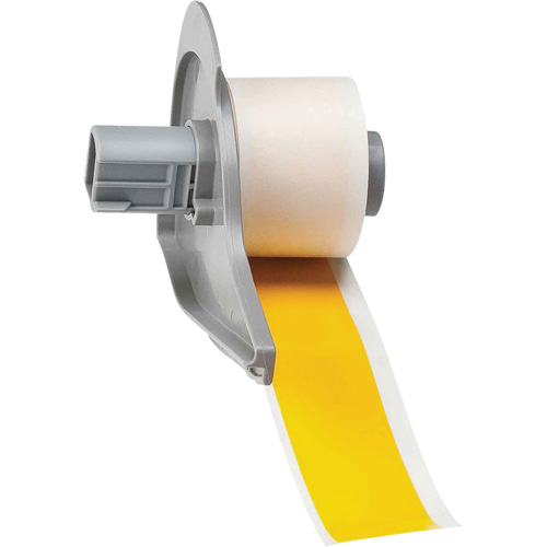 All-Weather Permanent Adhesive Label Tape, Vinyl, Yellow, 1" Width Mukwa Safety Services