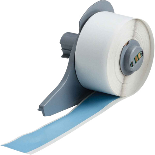 All-Weather Permanent Adhesive Label Tape, Vinyl, Blue, 1" Width Mukwa Safety Services