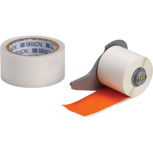 Ruban adh&eacute;sif polyvalent ToughStripe ultra-robuste avec pellicule de protection, Polyester, Orange, Largeur de 2" Mukwa Safety Services