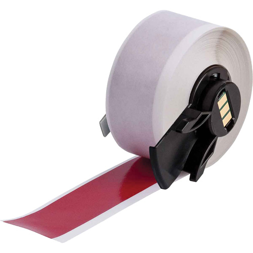 Multi-Purpose Label Tape, Vinyl, Red, 1" Width Mukwa Safety Services