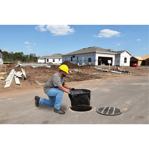 Round Ultra-Drain Guard&reg; Catch Basin Insert with Overflow Port, Oil & Sediment, 22" - 25" L x 22" - 25" W Mukwa Safety Services