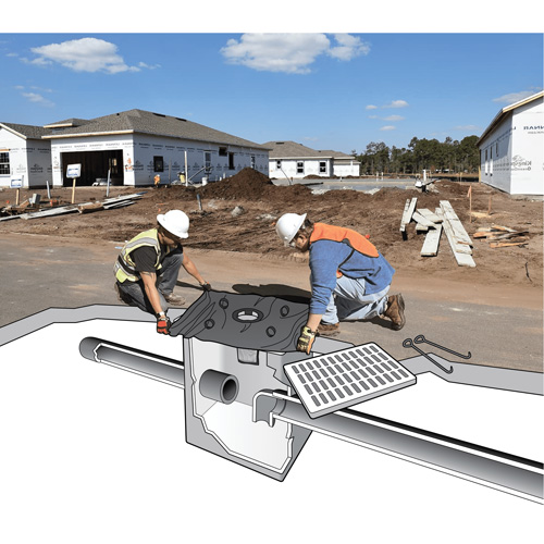 Ultra-Drain Guard&reg; Catch Basin Insert, Trash & Debris, 48" L x 36" W Mukwa Safety Services