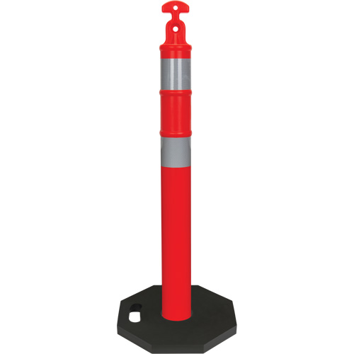 High-Visibility Delineator Post Kit, 42" H, Orange Mukwa Safety Services