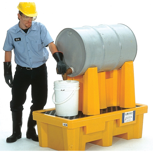 Syst&egrave;me de confinement Ultra-Drum pour 1 baril avec drain, 52" lo x 29" la x 49,5" ha, 750 gal. US Capacit&eacute; Mukwa Safety Services