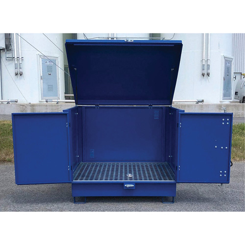 Ultra-Hard Top S4 Steel Spill Pallet, 61" L x 54.4" W x 52" H, 4700 lbs. Load Capacity Mukwa Safety Services