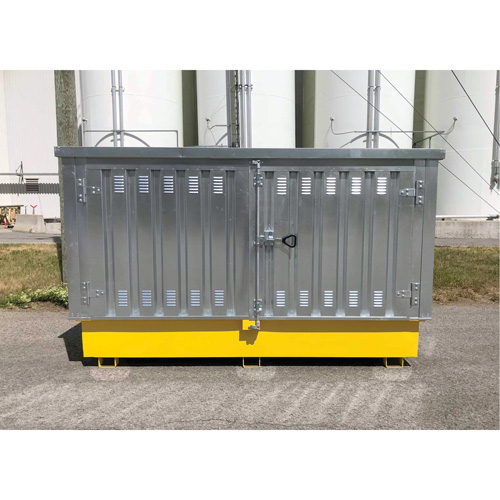 Ultra-Twin IBC en acier avec couvercle rigide, 123,4" lo x 73,4" la x 66,4" h, Capacit&eacute; de charge 12250 lb Mukwa Safety Services