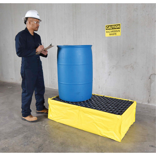2-Drum Flexible Ultra-Spill Pallet&reg;, 66 US gal. Spill Capacity, 48" x 24" x 14" Mukwa Safety Services
