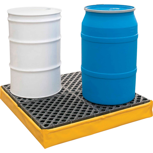 4-Drum Flexible Ultra-Spill Pallet&reg;, 66 US gal. Spill Capacity, 48" x 48" x 7" Mukwa Safety Services