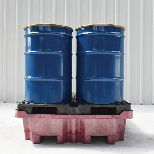 4-Drum Ultra-Spill King&reg; Drum Spill Pallet, 85 US gal. Spill Capacity, 51" x 51" x 17.5" Mukwa Safety Services
