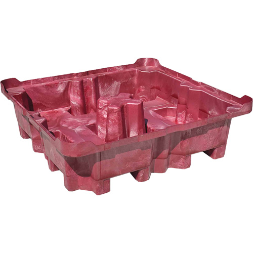 4-Drum Ultra-Spill King&reg; Drum Spill Pallet, 85 US gal. Spill Capacity, 51" x 51" x 17.5" Mukwa Safety Services