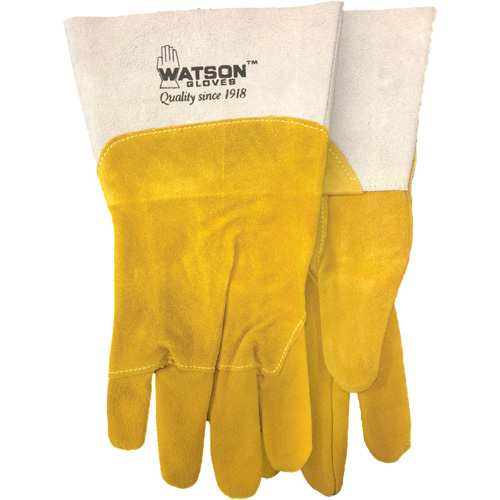 Ram Tough Welding Gloves, Goat Grain/Split Cowhide, Size Medium Mukwa Safety Services