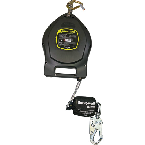 Falcon+ Edge Self-Retracting Lifeline, 50', Galvanized Steel, Swivel Mukwa Safety Services