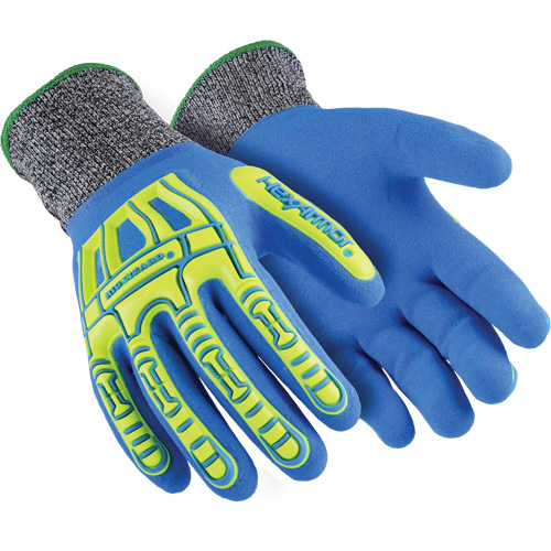 Gants r&eacute;sistants aux coupures Rig Lizard Fluid 7102, Taille 5/2T-petit, Calibre 13, Rev&ecirc;tement Nitrile, Enveloppe en Fibre de verre/PEHP, ASTM ANSI niveau A4 Mukwa Safety Services